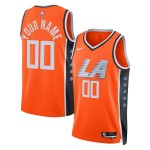 Los Angeles Clippers Trikot Benutzerdefinierte Nike 2025-26 City Edition Orange Swingman - Herren